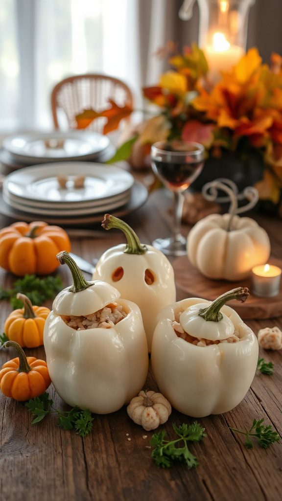 spooky stuffed chicken peppers spooky stuffed chicken peppers