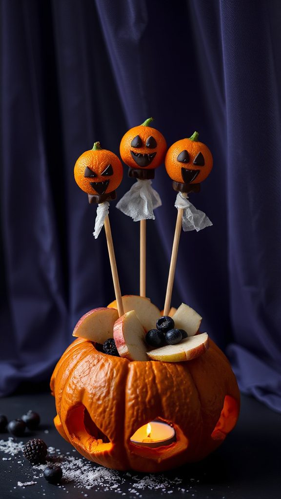 spooky tangerine halloween snack