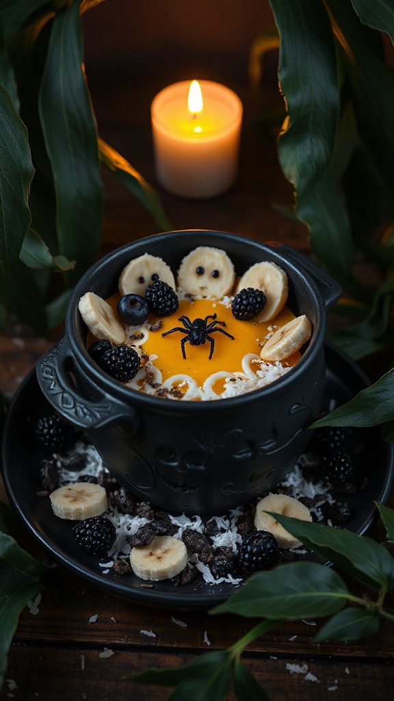 spooky tropical mango bowl
