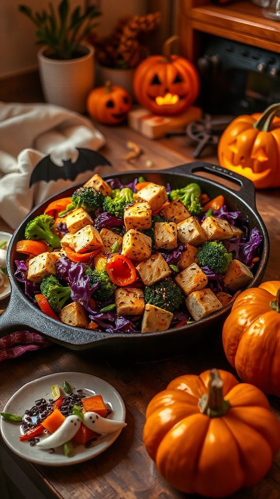spooky vegan tofu stir fry spooky vegan tofu stir fry