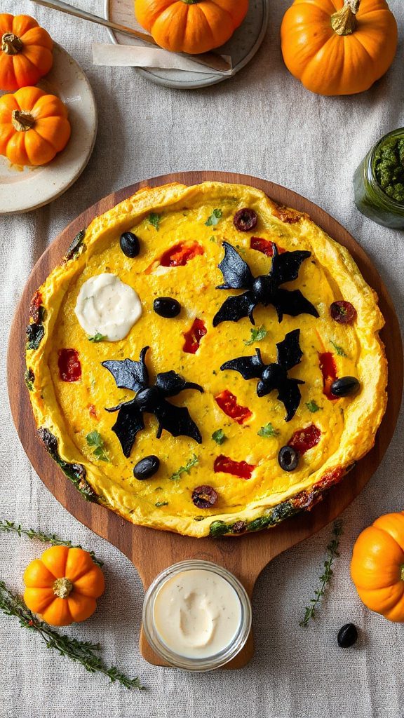 spooky vegetable frittata recipe