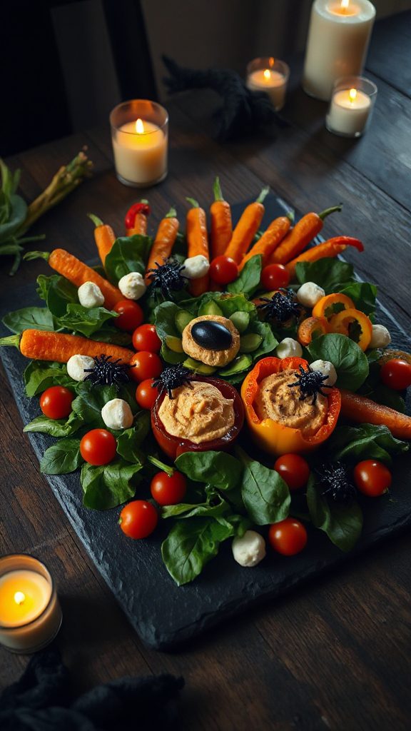 spooky veggie platter arrangement spooky veggie platter arrangement