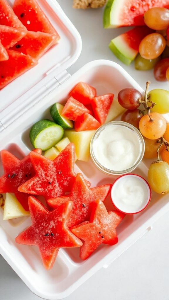 star shaped watermelon fruit snacks