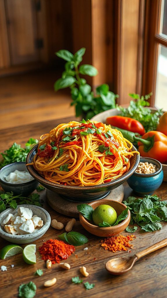 stir fried rice noodle dish