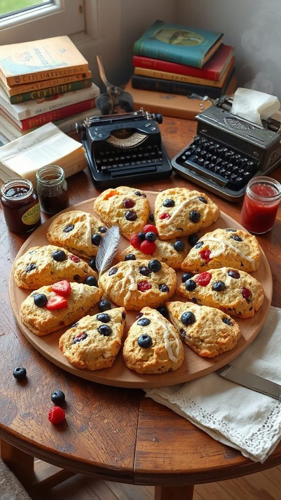 storybook themed fluffy scones