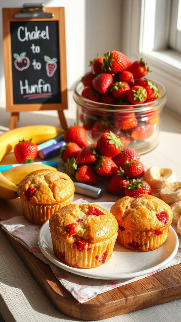 strawberry banana muffin recipe