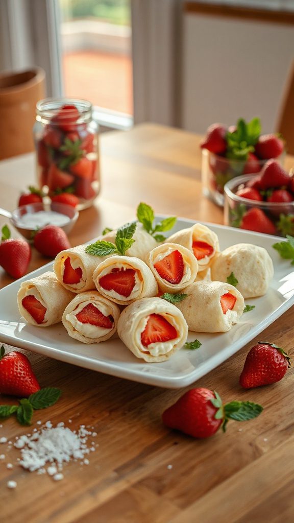 strawberry cream cheese roll ups