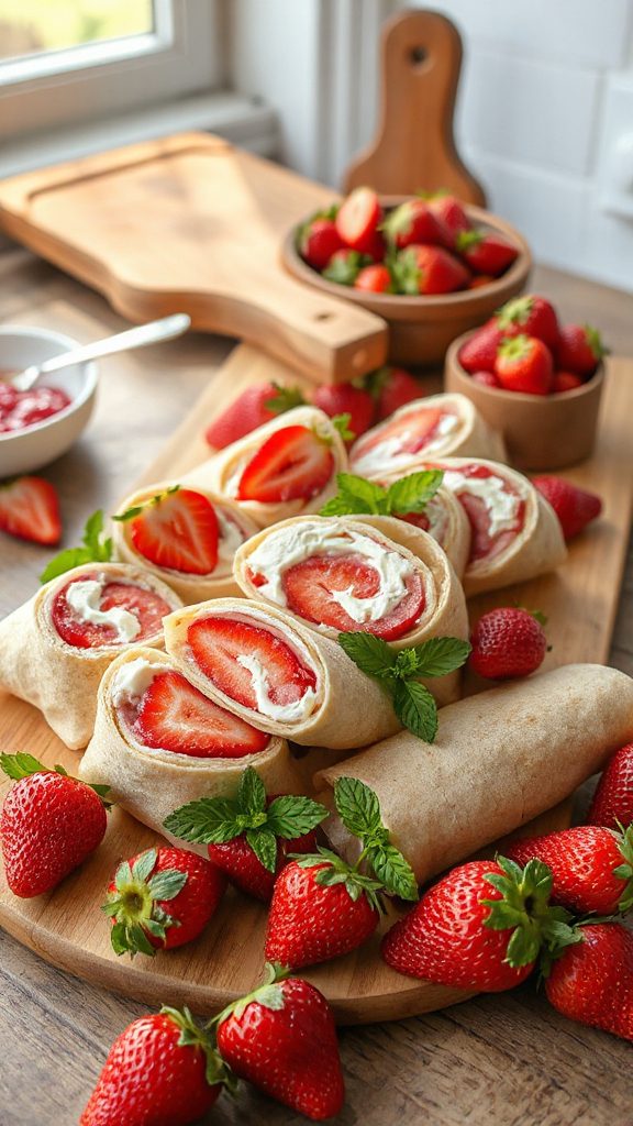 strawberry cream cheese wraps