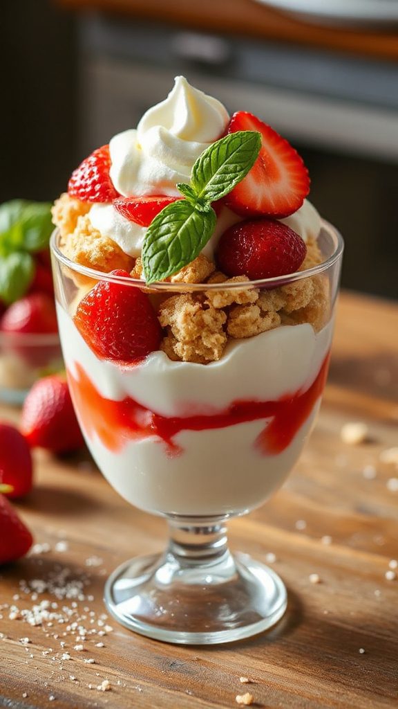 strawberry shortcake layered dessert