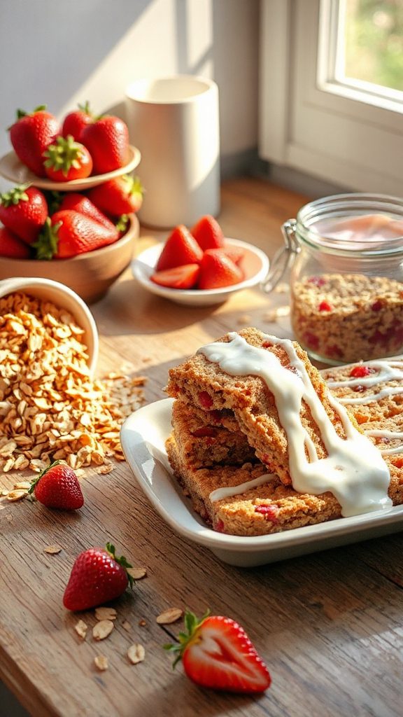 strawberry yogurt granola bars
