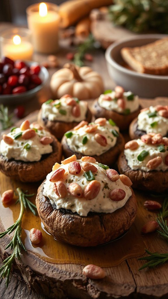stuffed mushrooms with goat cheese
