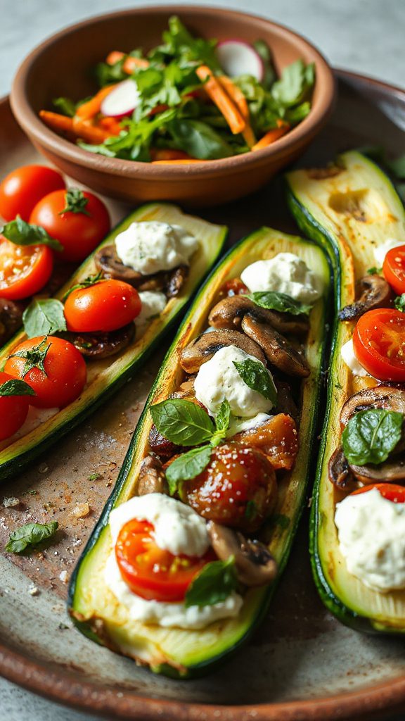 stuffed zucchini boat recipe