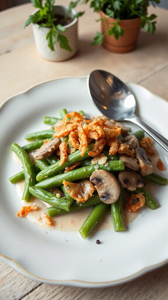 stylized presentation enhances casserole