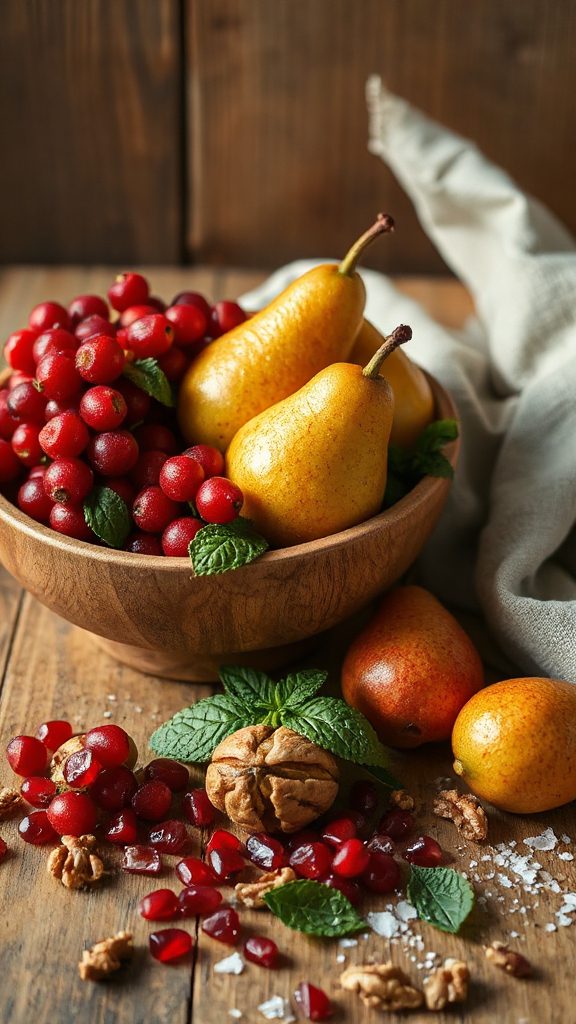 sumac berry pear salad