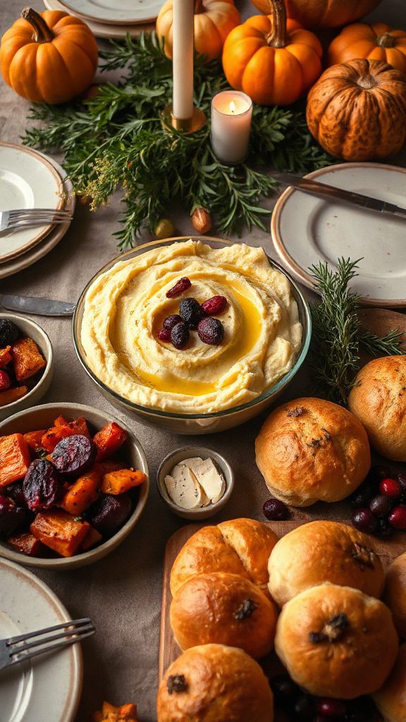 sumac infused creamy mashed potatoes
