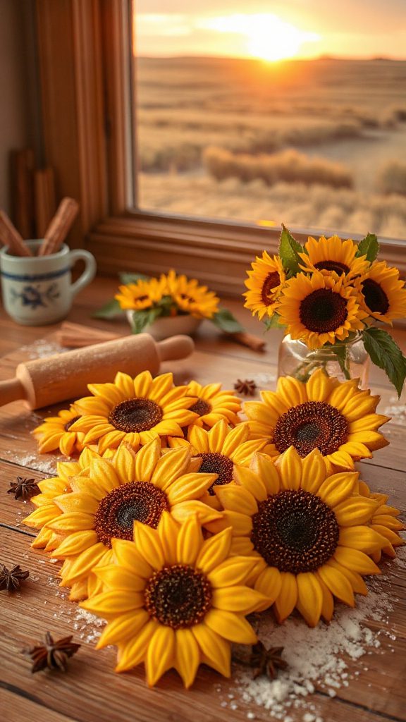 sunflower shaped sugar cookies sunflower shaped sugar cookies