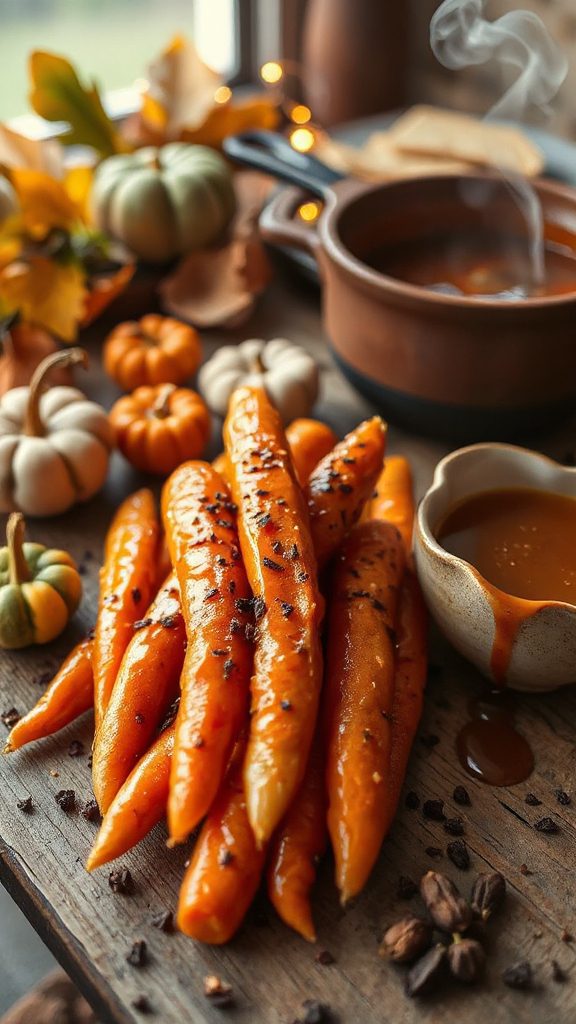 sweet and savory carrots