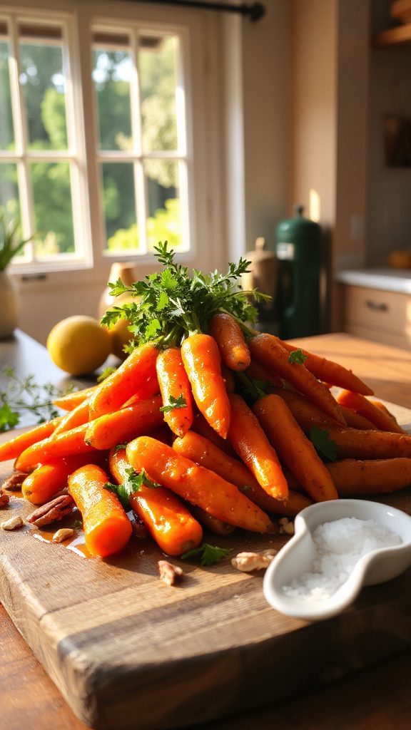 sweet and savory glazed carrots