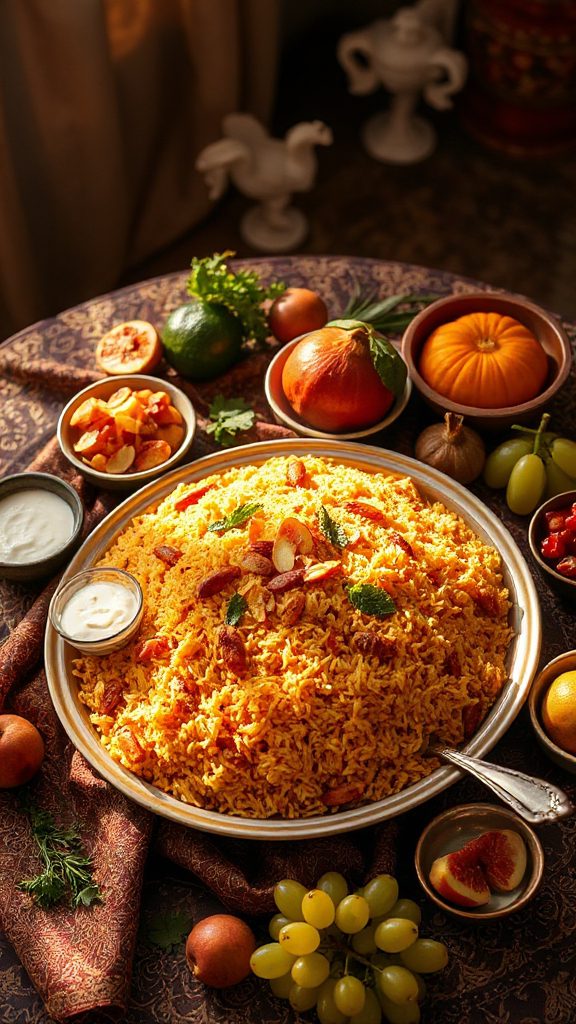sweet and savory oshi palav