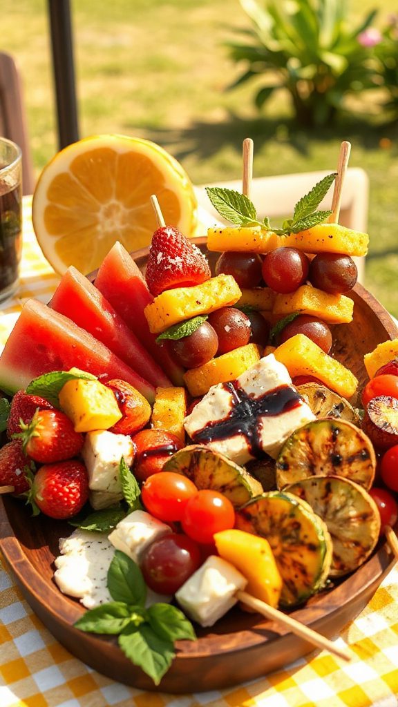 sweet and savory skewers
