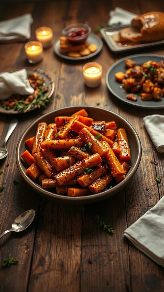 sweet and spicy glazed carrots