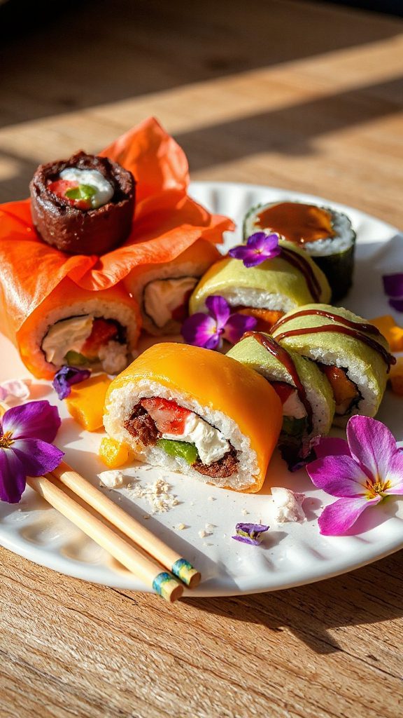 sweet dessert sushi rolls sweet dessert sushi rolls