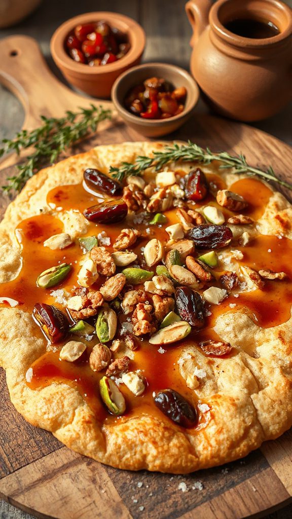 sweet flatbread with nuts