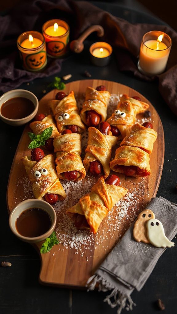 sweet halloween mummy treats