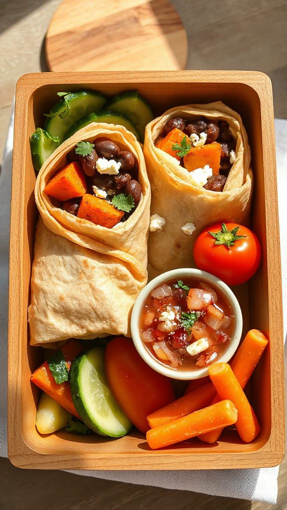 sweet potato black bean burritos