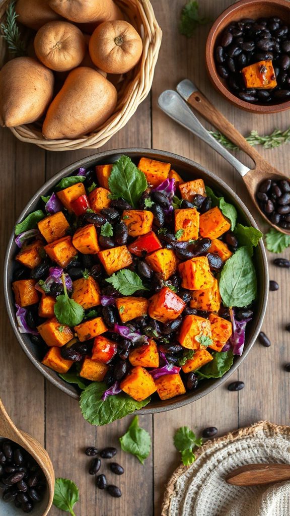 sweet potato black bean salad