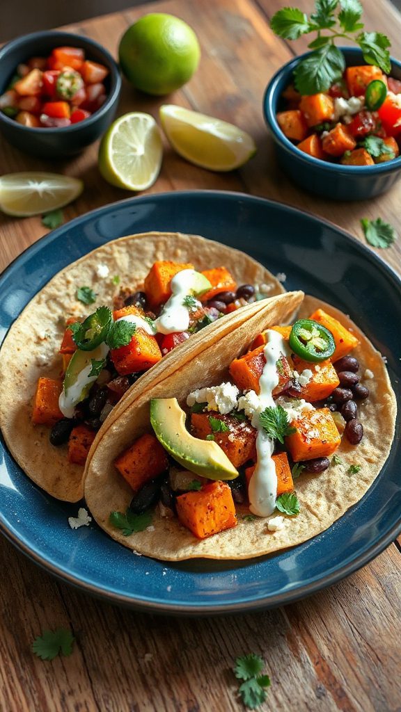 sweet potato black bean tacos