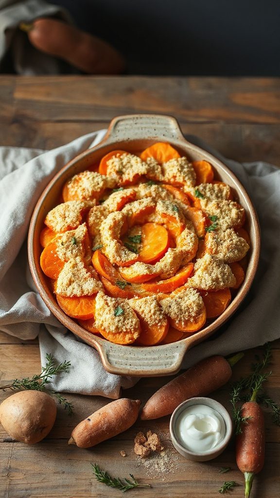 sweet potato carrot gratin masterpiece