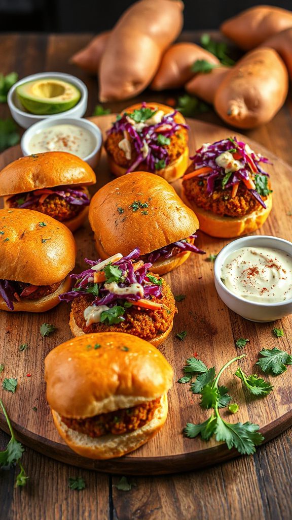 sweet potato falafel sliders