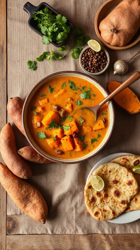 sweet potato lentil curry