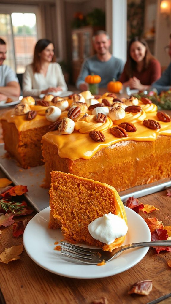 sweet potato marshmallow sheet cake