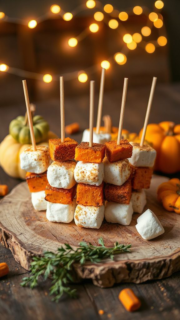 sweet potato marshmallow skewers