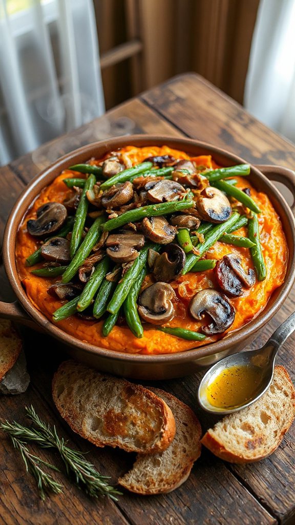 sweet potato mushroom casserole