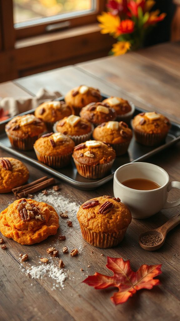 sweet potato pecan muffins