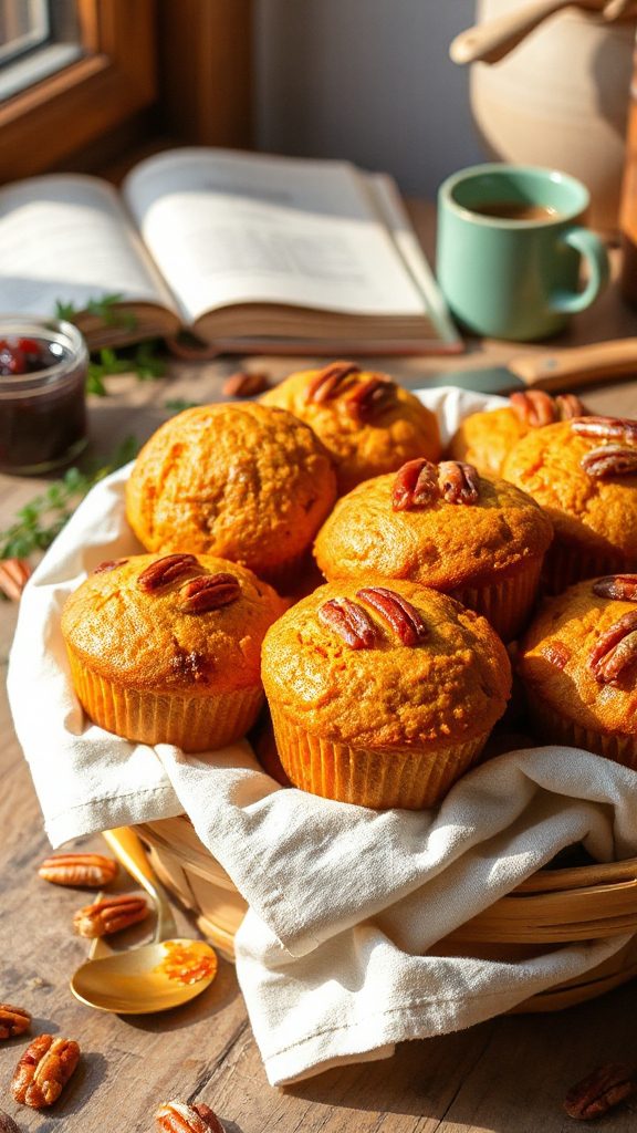 sweet potato pecan muffins