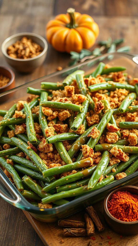 sweet spicy green bean casserole