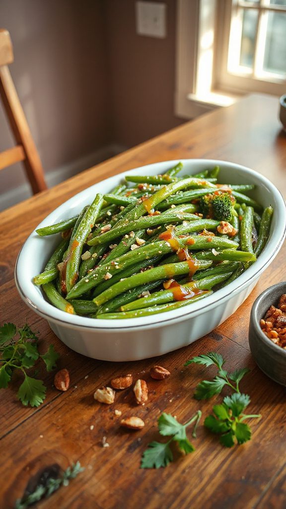 sweet teriyaki ranch green beans