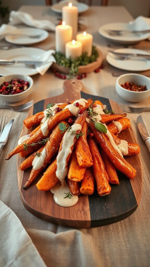 tahini glazed roasted carrots delight
