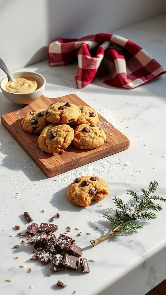 tahini infused chocolate chip cookies