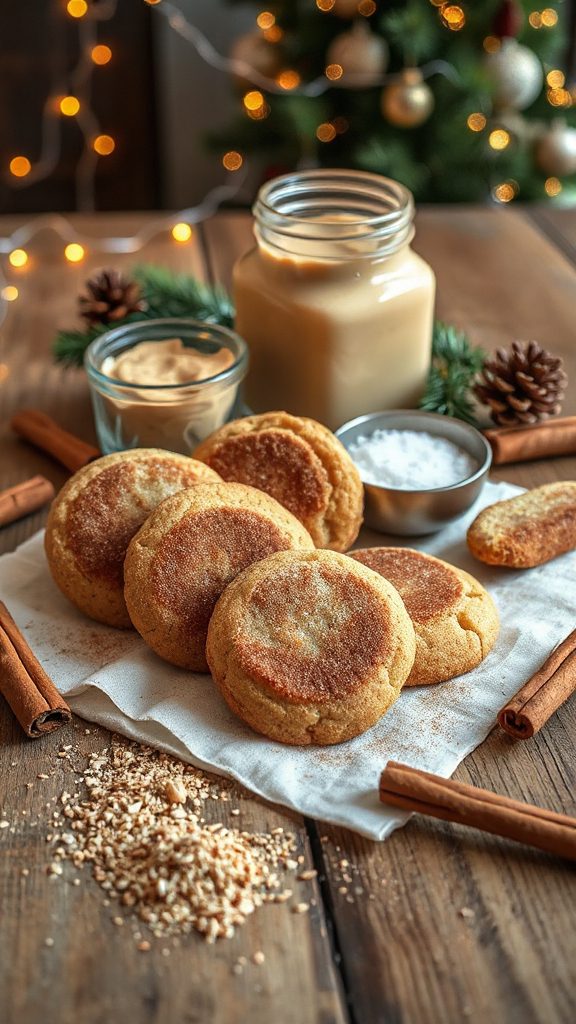 tahini infused snickerdoodle cookies