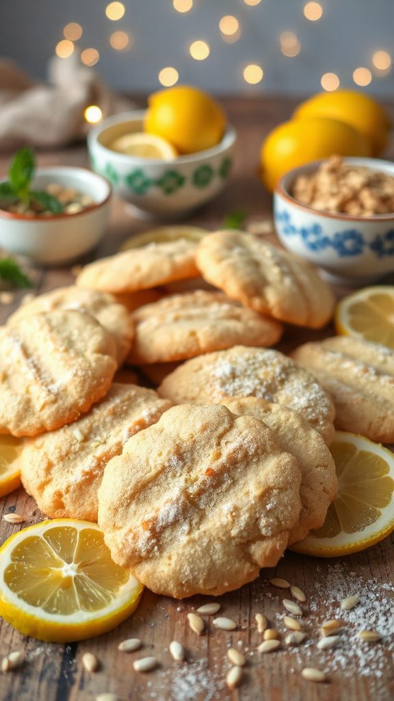 tahini lemon sugar cookies