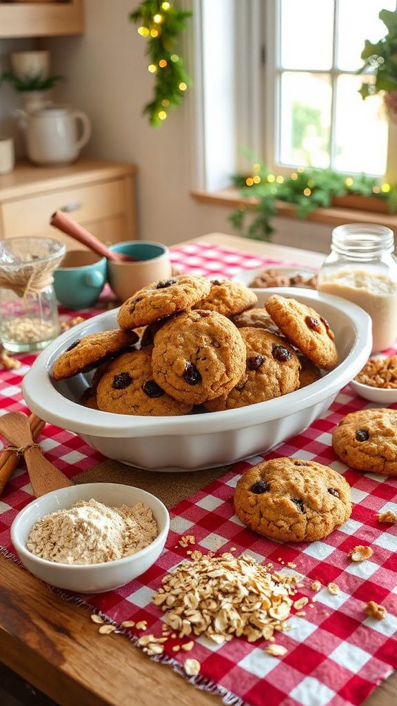 tahini oatmeal raisin cookies