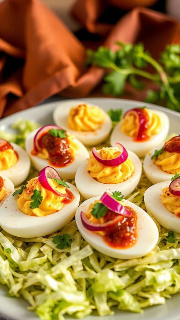 tamarind chutney deviled eggs tamarind chutney deviled eggs