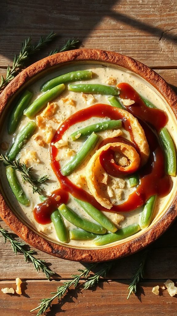 tangy barbecue green bean casserole