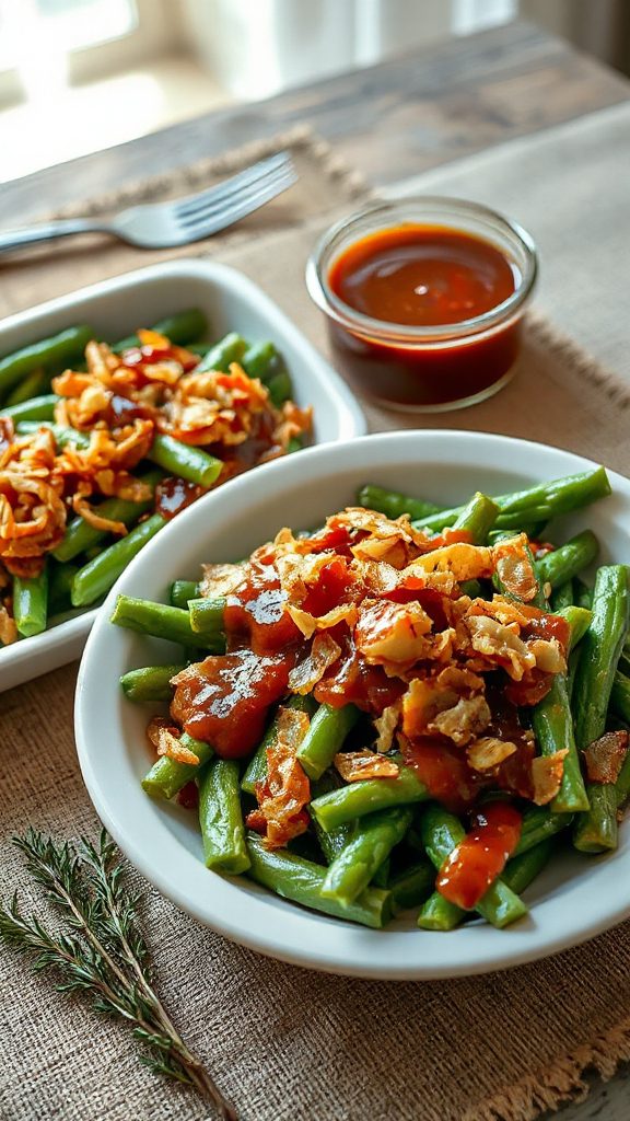 tangy bbq green bean casserole