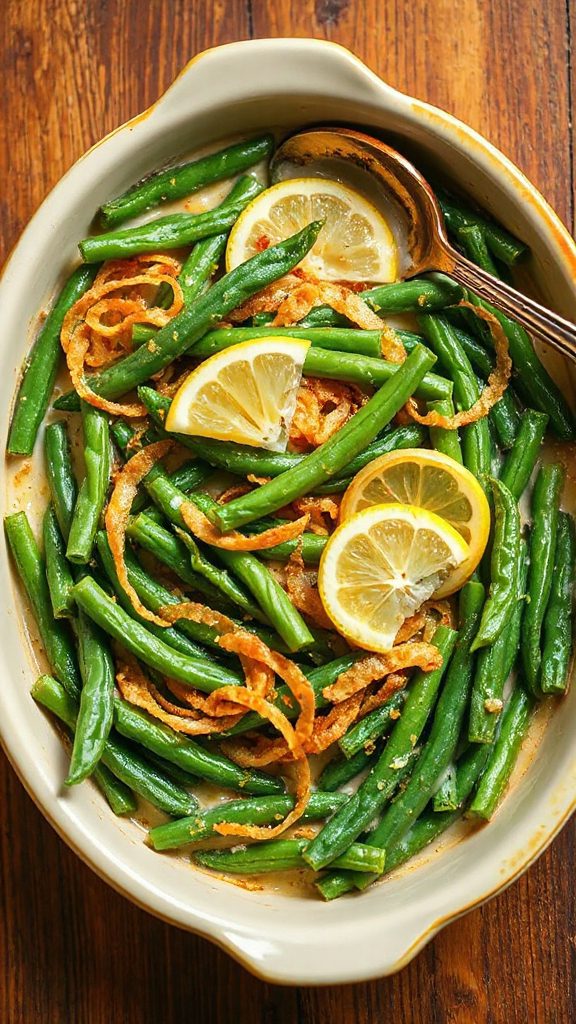 tangy lemon green bean casserole tangy lemon green bean casserole